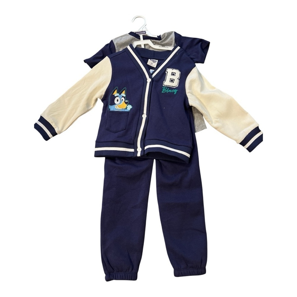 NWT 3 Pieces Bluey Toddlers Jacket and Pants Set- 5T